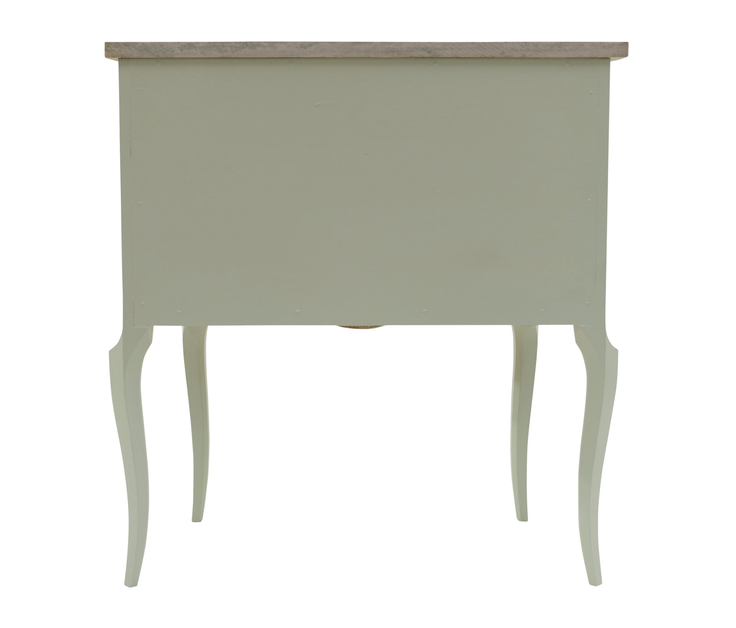 Gustavian Style Commode in Antique White with Exotic Birds Design and Marble Top