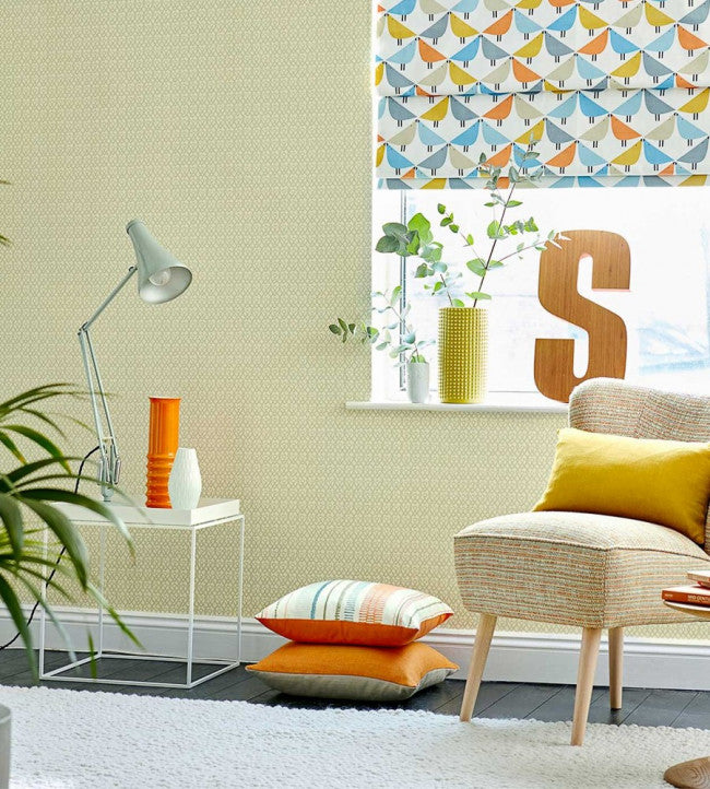 Ristikko Room Wallpaper - Honey