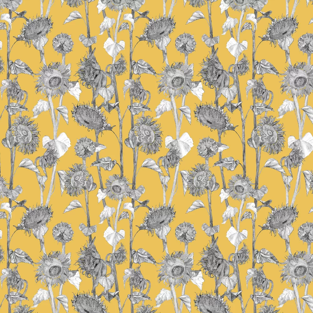 Sunflowers Wallpaper - Yellow - Petronella Hall