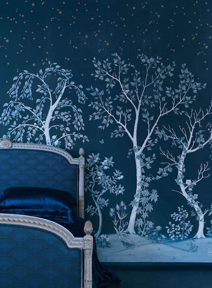 Seasonal Woods Wallpaper - Blue - Cole & Son