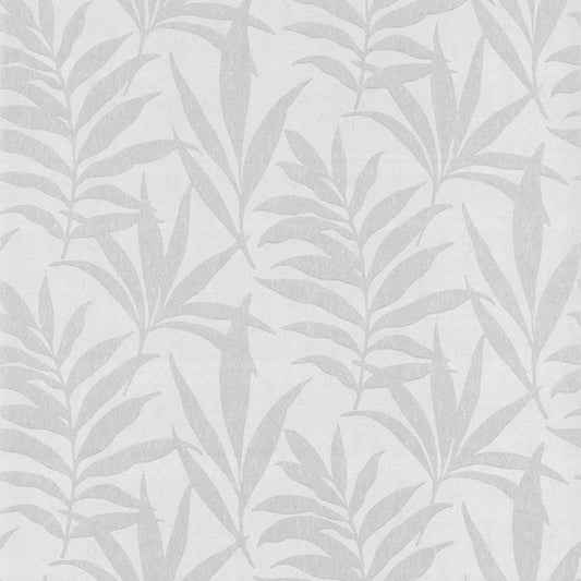 Verdi Silver Luxury Leaf Wallpaper - 1838 wallcoverings