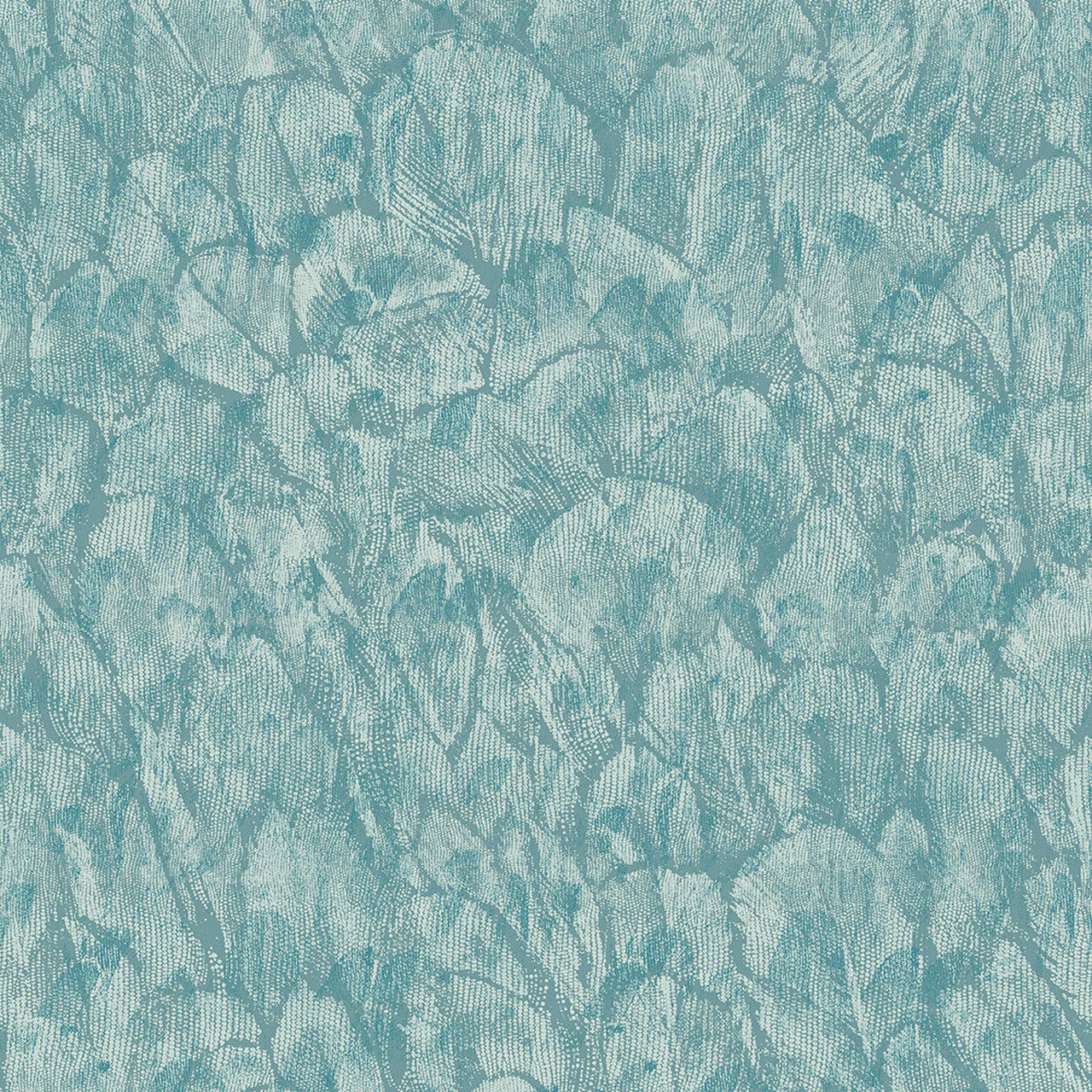 Tranquil Seafoam Green Luxury Feather Wallpaper - 1838 wallcoverings