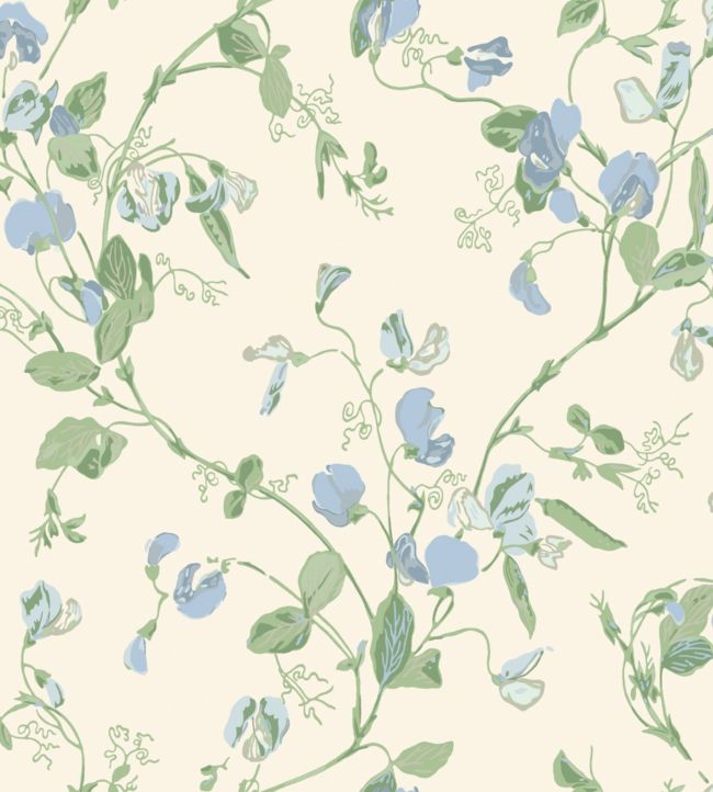 Sweet Pea Wallpaper - Blue - Cole & Son