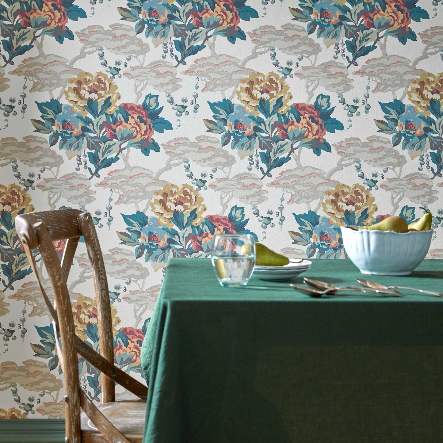 V&A Paeonia - Warm Sand Wallpaper - 1838 wallcoverings