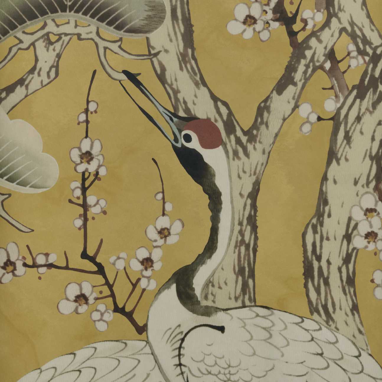 V&A Kyoto Blossom - Golden Yellow Wall Mural - 1838 wallcoverings