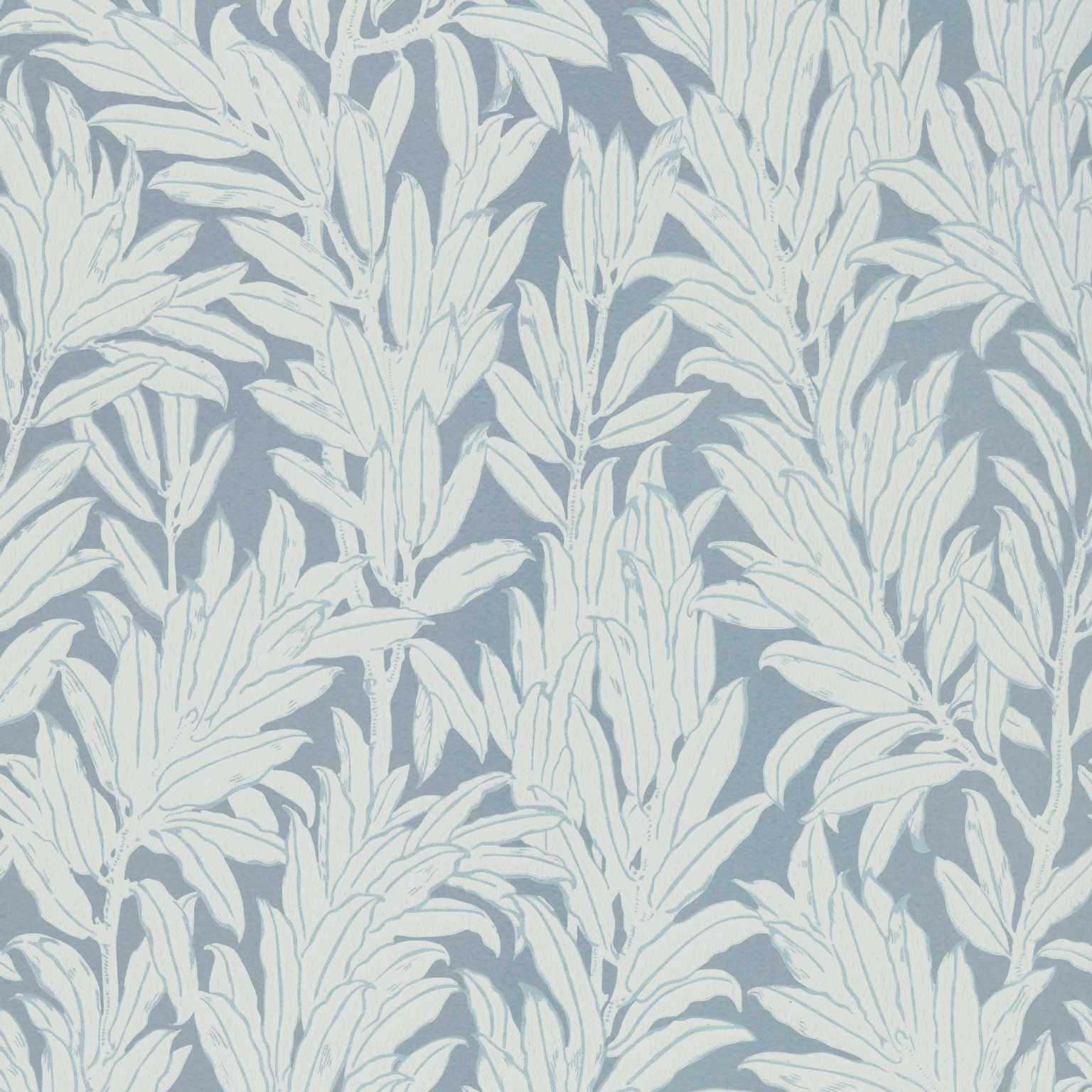 V&A Laurel Leaf - Breeze Blue Wallpaper - 1838 wallcoverings