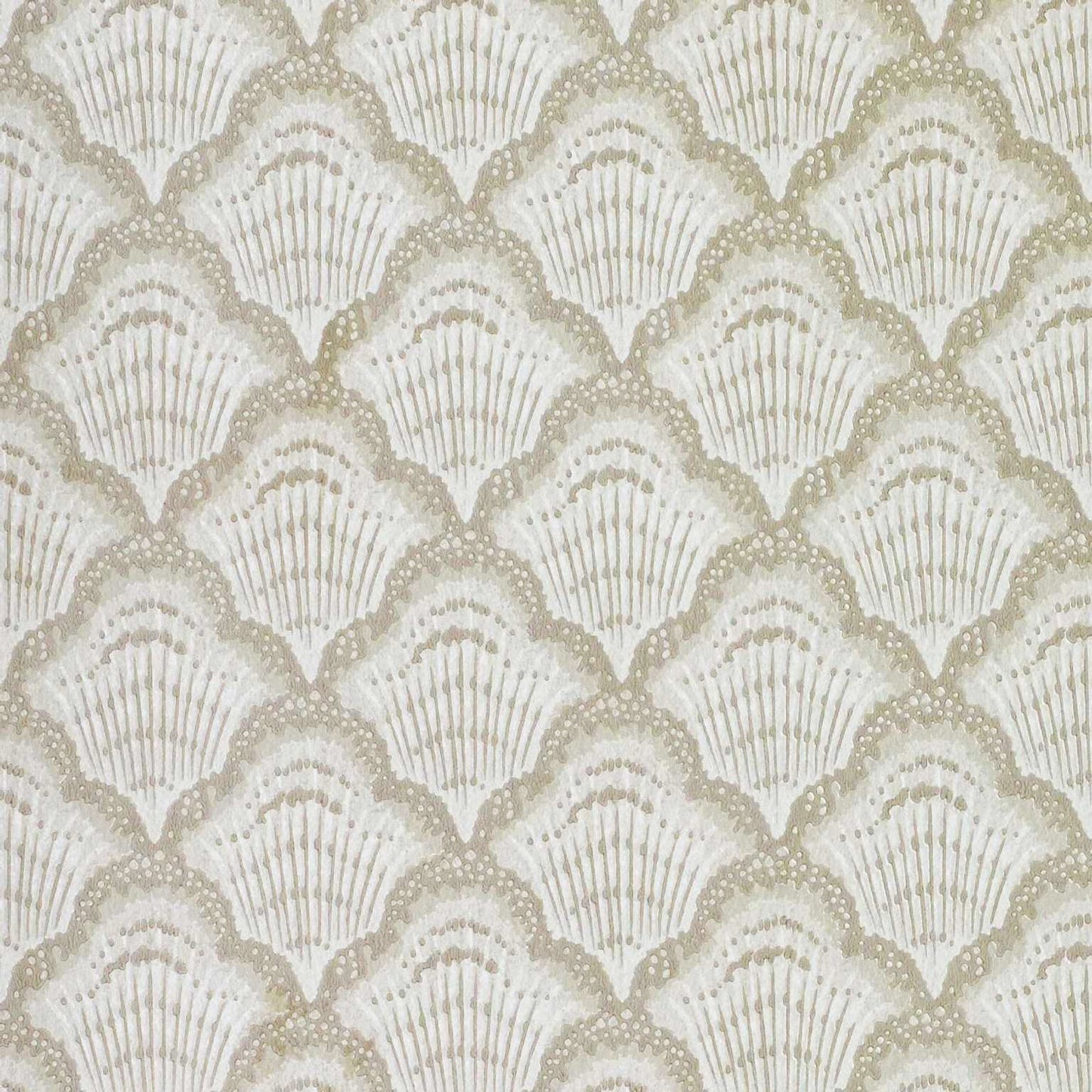 V&A Calico Shell - Ivory Wallpaper - 1838 wallcoverings