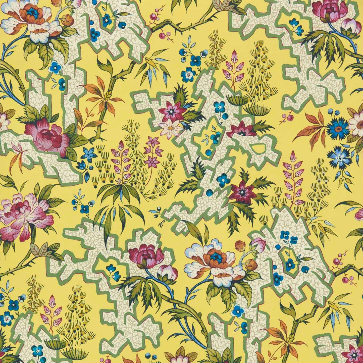 V&A Kilburn's Maze - Yellow Wallpaper - 1838 wallcoverings