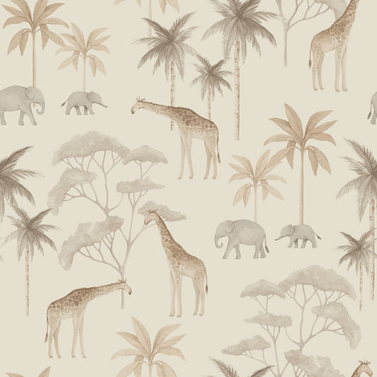 Savannah Wallpaper - Cream - Borastapeter