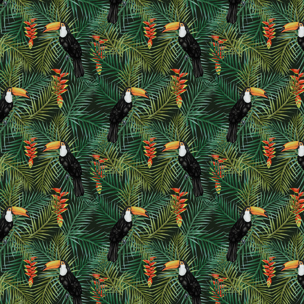 Toucan Wallpaper - Green - The Graduate Collection