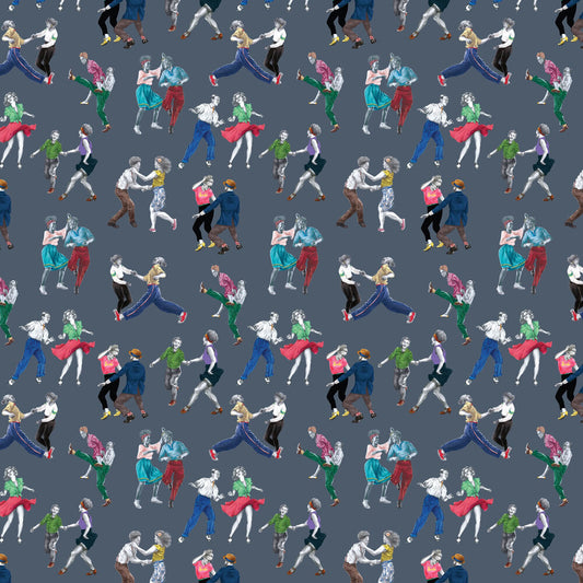 Swing Time Wallpaper - Blue - The Graduate Collection