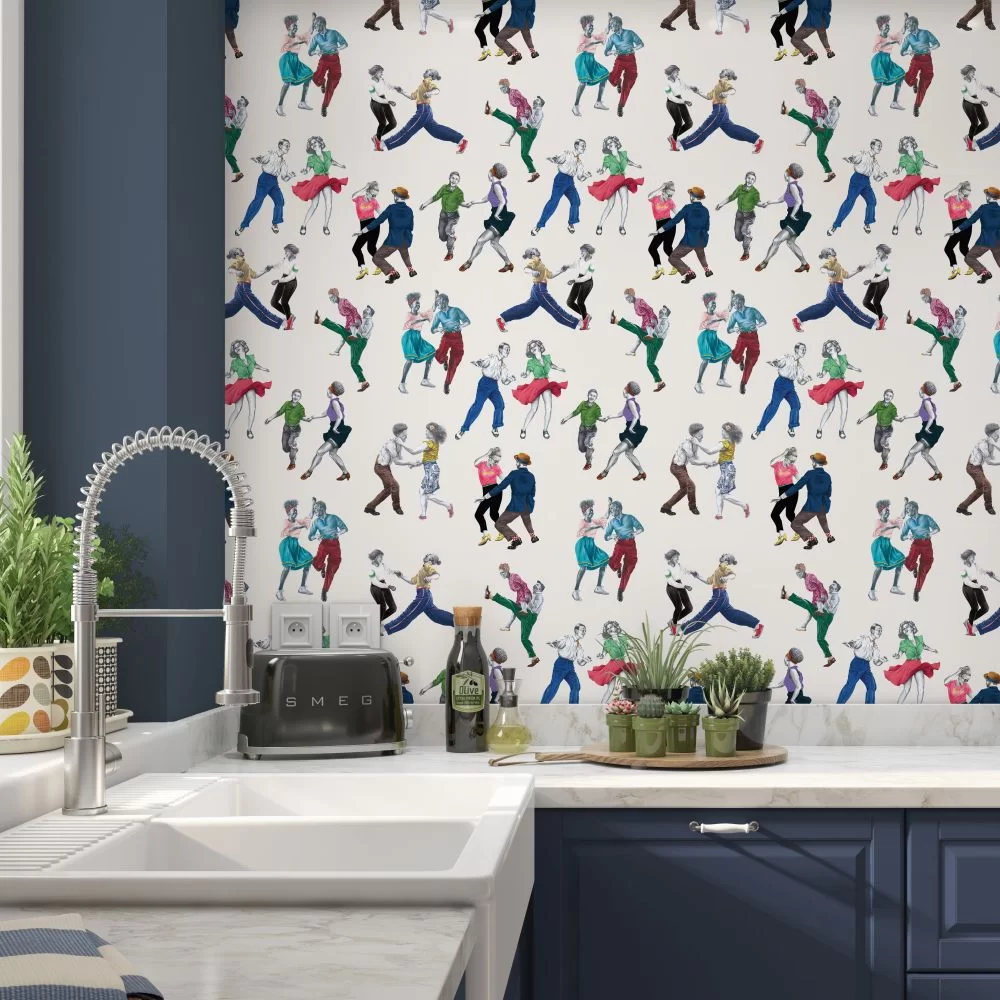 Swing Time Wallpaper - Multicolor - The Graduate Collection