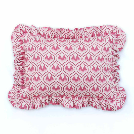 Ikat Heart Cushion - Red - Barneby Gates