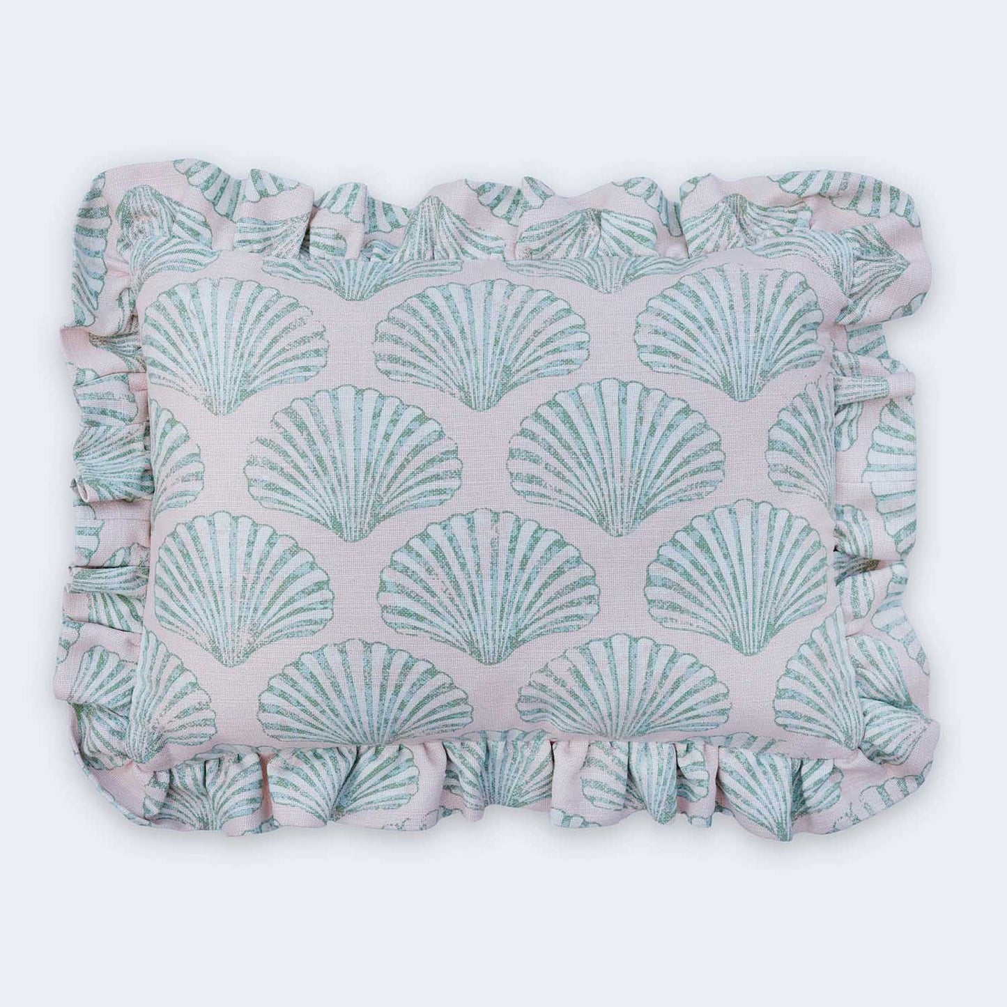 Scallop Shell Cushion - Green - Barneby Gates