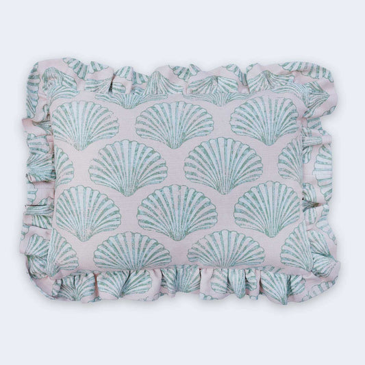 Scallop Shell Cushion - Green - Barneby Gates