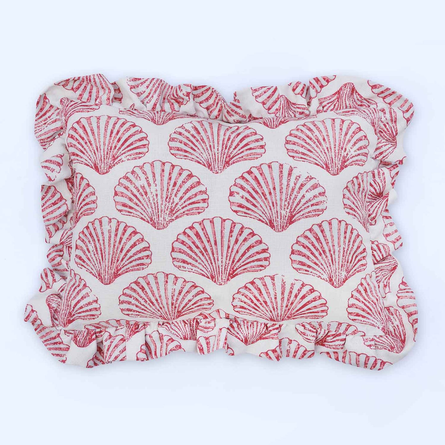 Scallop Shell Cushion - Red - Barneby Gates