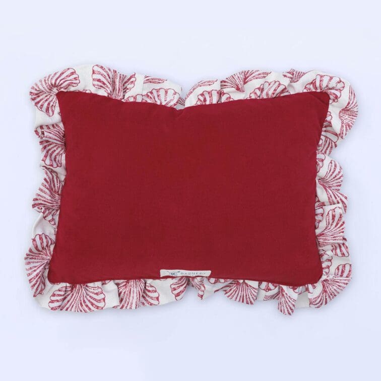 Scallop Shell Cushion - Red - Barneby Gates