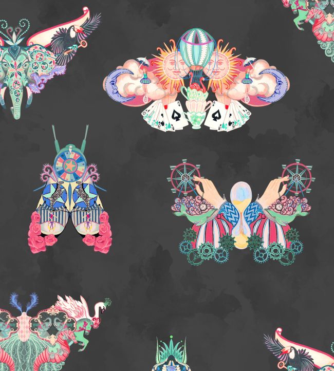 Butterfly Effect Wallpaper - Black - Brand McKenzie