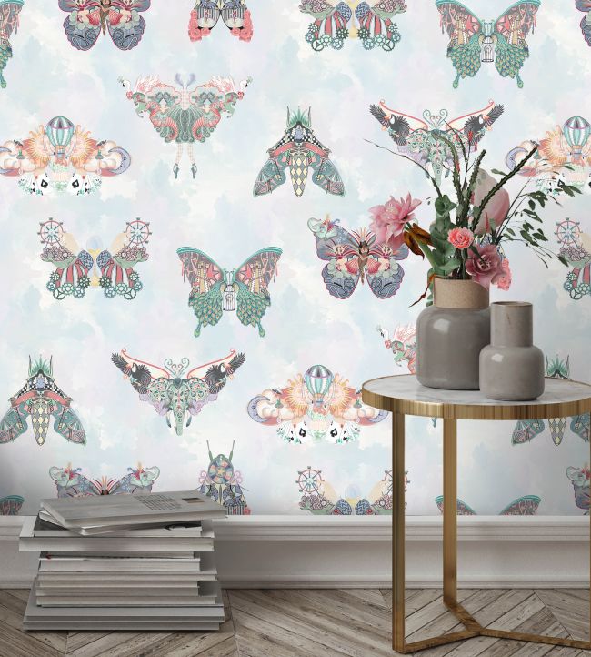 Butterfly Effect Wallpaper - Teal - Brand McKenzie