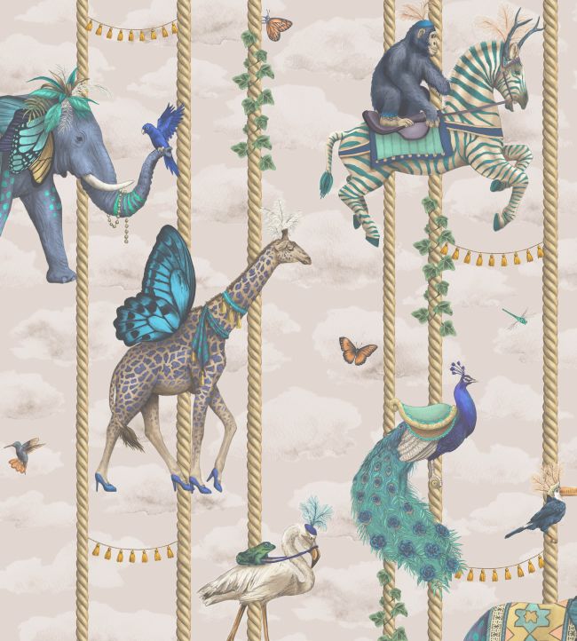 Carousel Wallpaper - Cream - Brand McKenzie