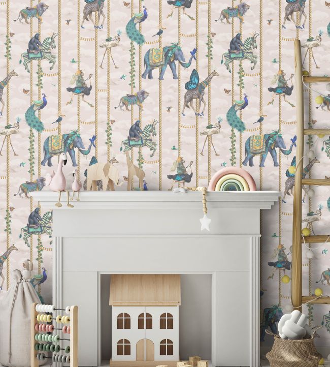 Carousel Wallpaper - Cream - Brand McKenzie