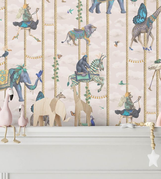 Carousel Wallpaper - Cream - Brand McKenzie