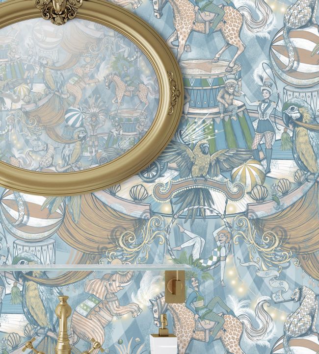 Funfair Wallpaper - Blue - Brand McKenzie