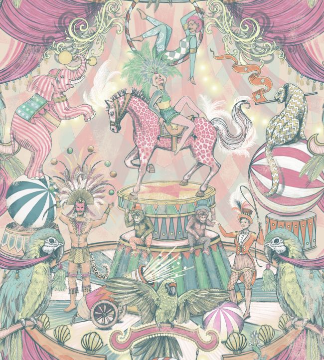 Funfair Wallpaper - Pink - Brand McKenzie