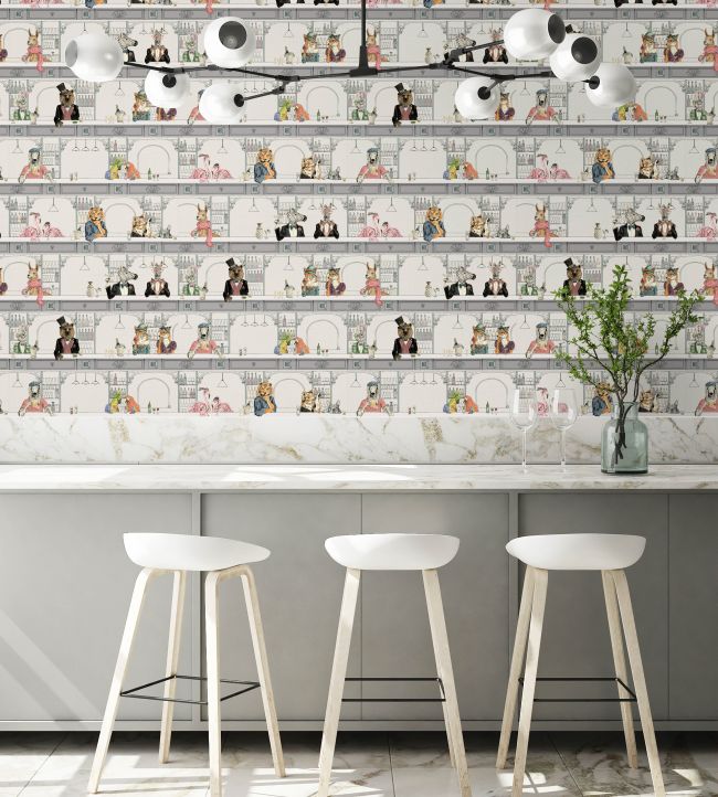 Happy Hour Wallpaper - White - Brand McKenzie