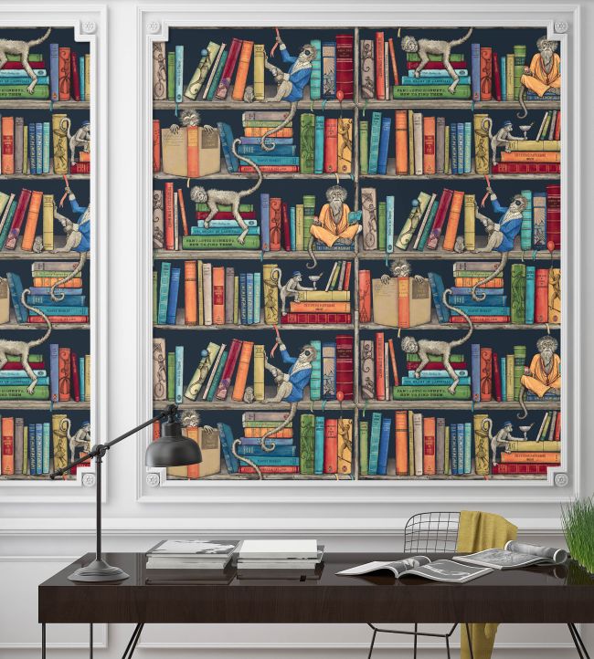 Monkey Library Wallpaper - Multicolor - Brand McKenzie