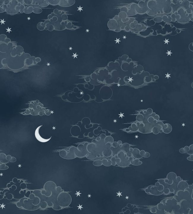 Starry Clouds Wallpaper - Blue - Brand McKenzie