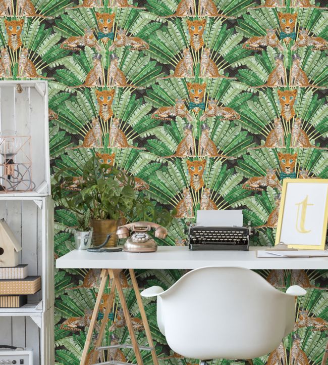 Leopard Wallpaper - Green - Brand McKenzie