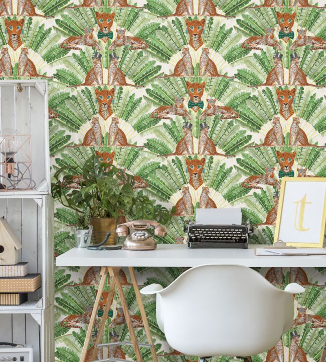 Leopard Wallpaper - Green - Brand McKenzie