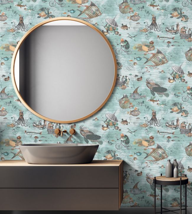 Sea Life Wallpaper - Teal - Brand McKenzie