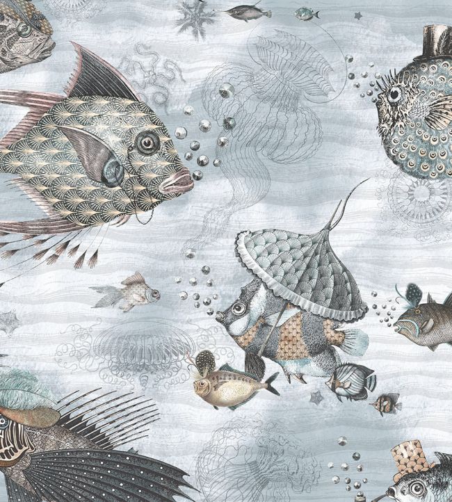 Sea Life Wallpaper - Gray - Brand McKenzie