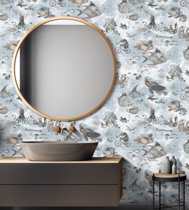 Sea Life Wallpaper - Gray - Brand McKenzie