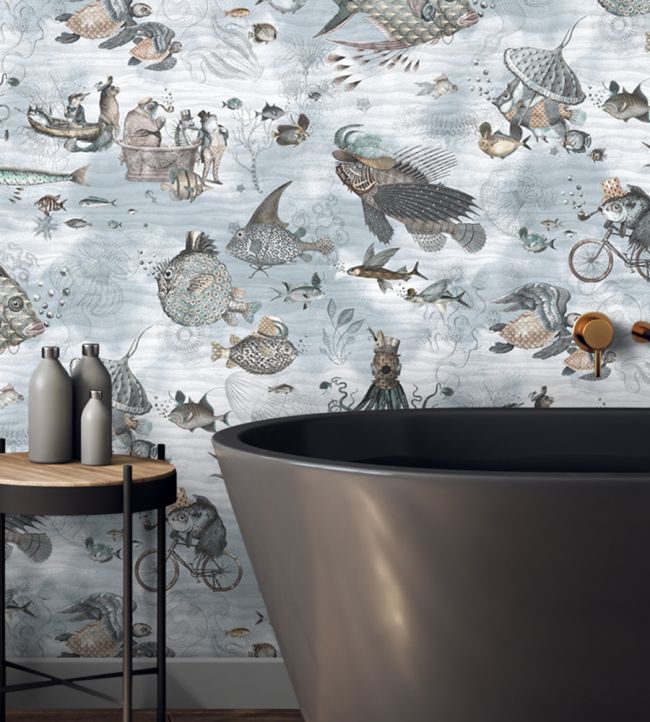 Sea Life Wallpaper - Gray - Brand McKenzie