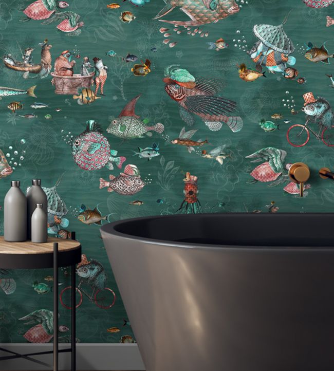 Sea Life Wallpaper - Green - Brand McKenzie