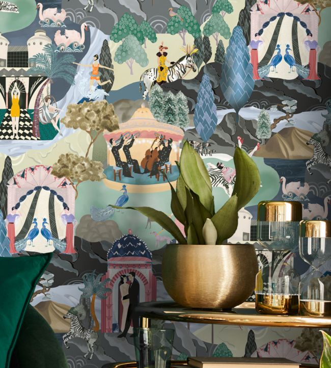 The Art Deco Hills Wallpaper - Multicolor - Brand McKenzie