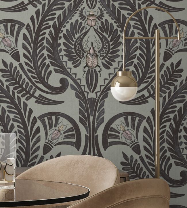 The Great Damask Wallpaper - Gray - Brand McKenzie