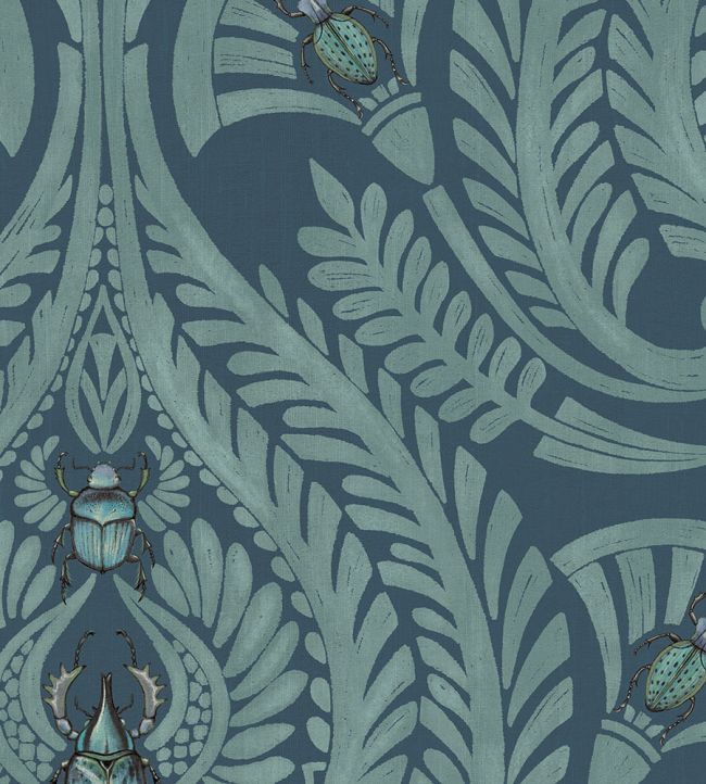 The Great Damask Wallpaper - Teal - Brand McKenzie