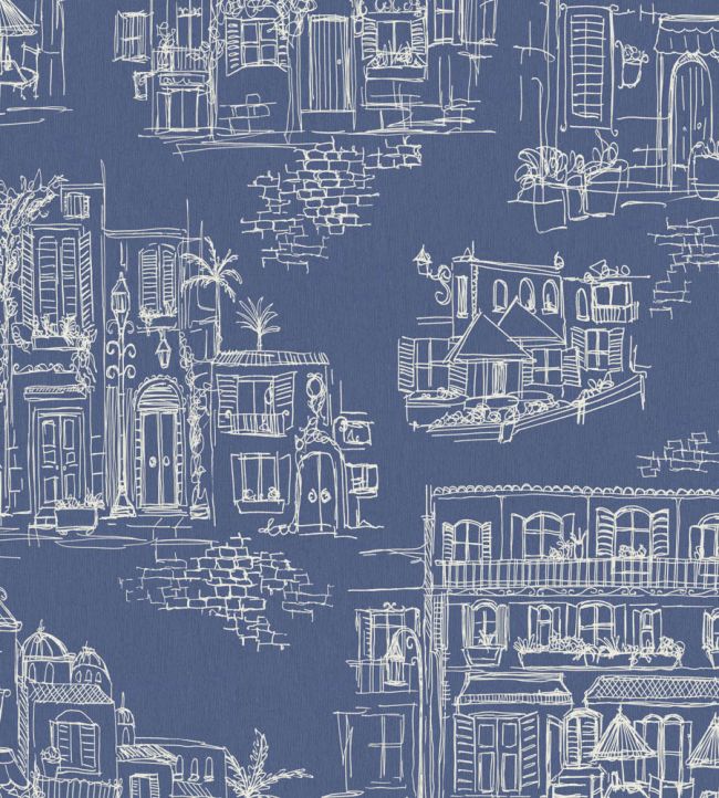 Charming Lanes Wallpaper - Blue - Brand McKenzie