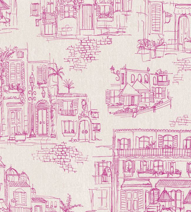 Charming Lanes Wallpaper - Pink - Brand McKenzie