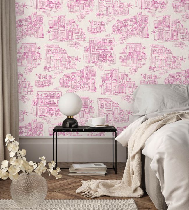 Charming Lanes Wallpaper - Pink - Brand McKenzie