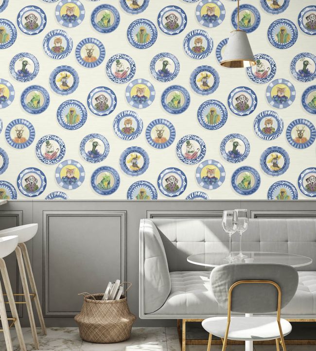 Fine China Wallpaper - Blue - Brand McKenzie