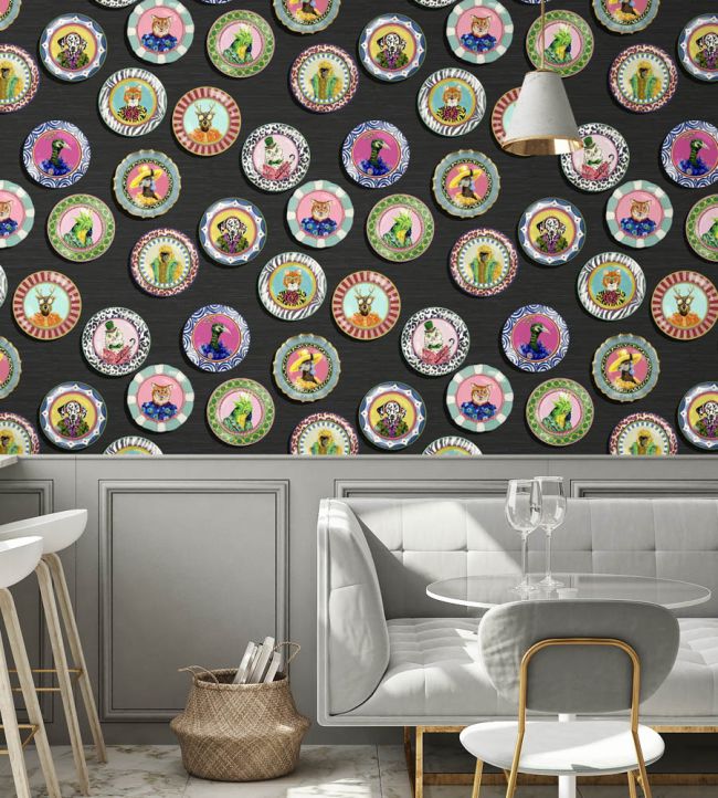 Fine China Wallpaper - Black - Brand McKenzie