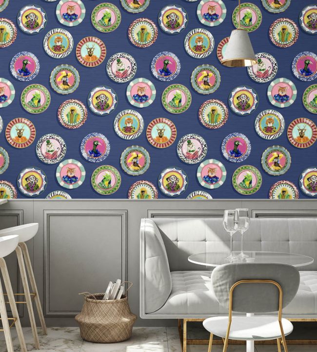 Fine China Wallpaper - Blue - Brand McKenzie