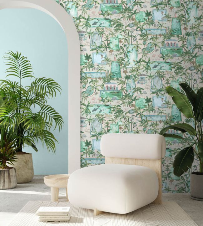 Lido Wallpaper - Green - Brand McKenzie