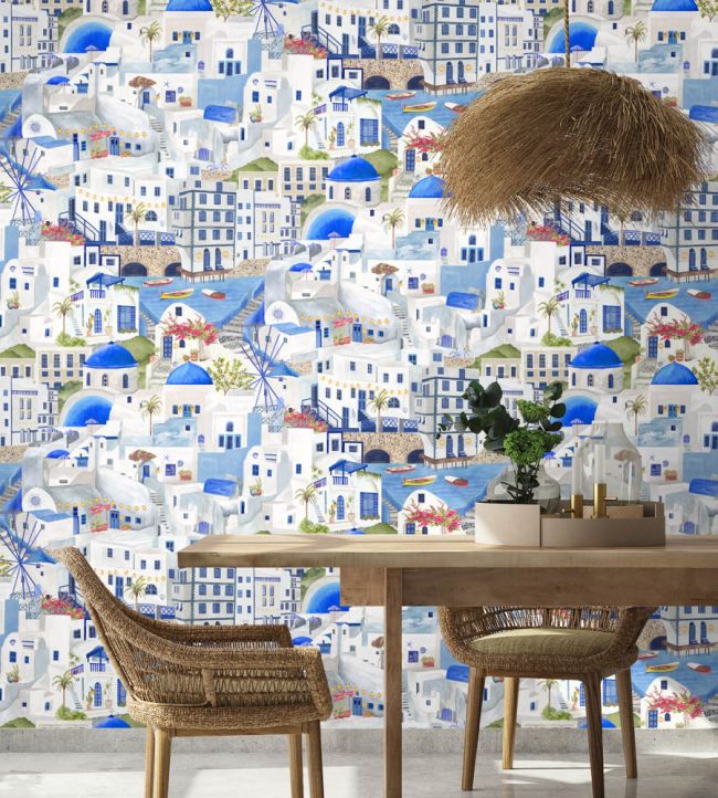 The Mediterranean Wallpaper - Blue - Brand McKenzie