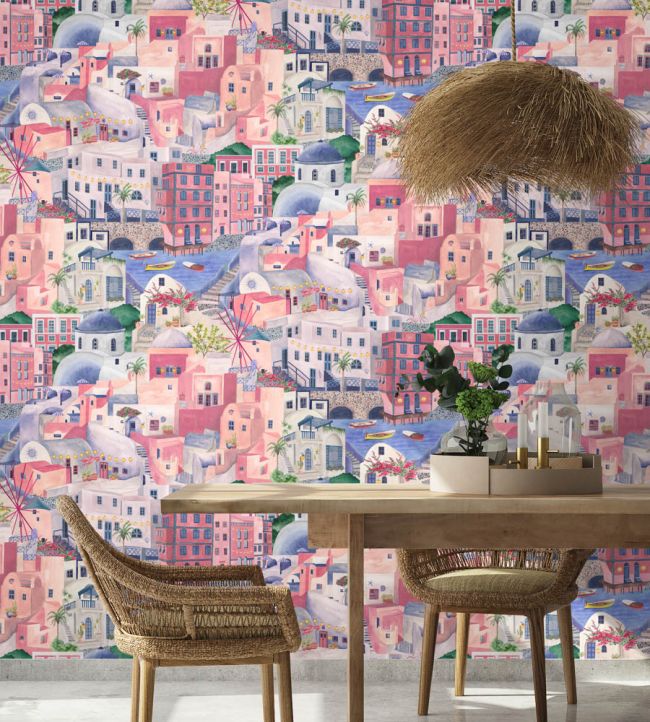 The Mediterranean Wallpaper - Pink - Brand McKenzie